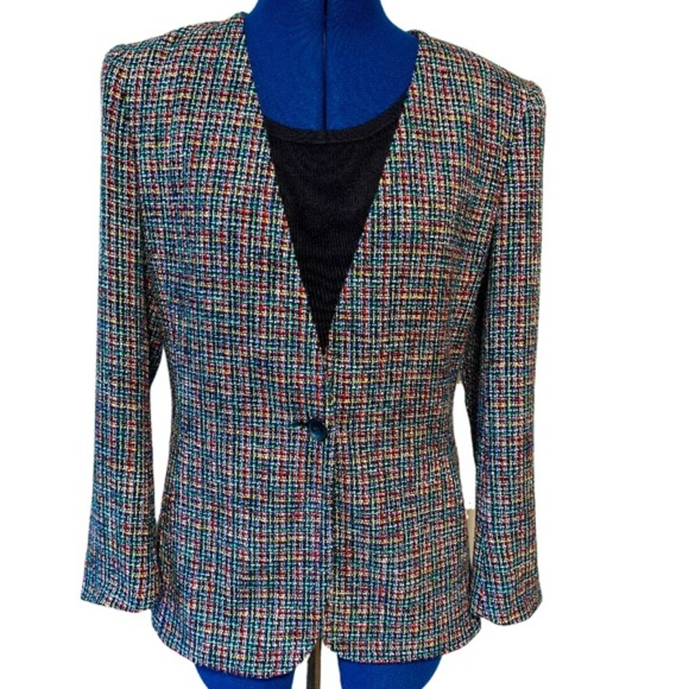 90s Colorful Blazer, 6 Petite